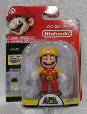 World of Nintendo Mario 4 Inch Figure with Belt (MARIO MAKER) Jakks Pacific RARE