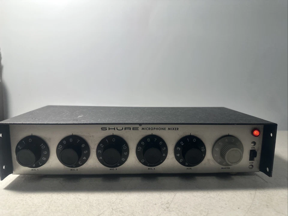 Shure Brothers Microphone Mixer M68FC Vintage Mic Mixer Power On Tested Only - Image 2 of 4