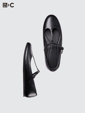 UNIQLO : C T-strap ballet shoes BLACK 479250 Womens Authentic JAPAN NEW