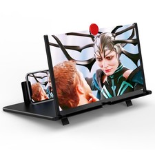 14" HD Phone Screen Magnifier, 3D Movie Video Amplifier, Foldable Stand