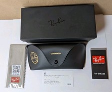 Ray-Ban EMPTY Sunglasses Box  Case ONLY Black Cleaning Cloth Set See Photos
