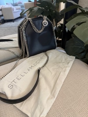 Stella McCartney Falabella Tiny Tote Bag Black Chain Strap with
