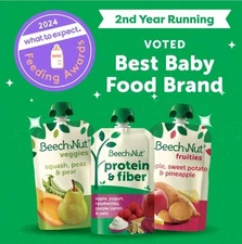 Beech-Nut BABY & TODDLER SMOOTHIES Variety Pck: Yogurt W/ Prebiotics 3.5OZ 18CT