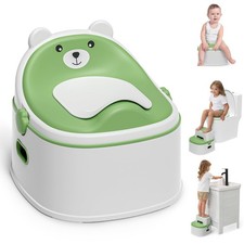 3-in-1 Toddler Potty Training Seat with Step Stool - Easy Clean Anti-Slip
