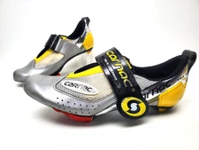 Vtg CARNAC TRS 7C CARBON Road Cycling Shoes w/ LOOK Cleats Size 44