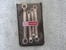 Vintage Craftsman 4 pc Midget Box End Wrench Set -V- series in Vinyl Pouch
