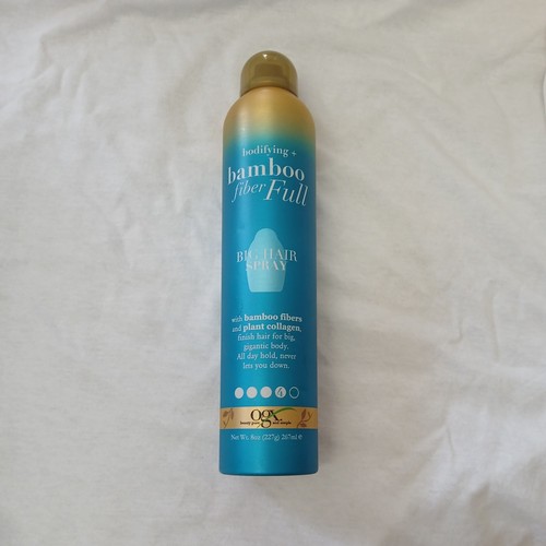 OGX Bodifying + Bamboo Fiber Full BIG HAIR SPRAY 8 Ounce New FREE SHIPPING