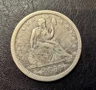 1855 P Arrows Seated Liberty Quarter Silver Coin 25C