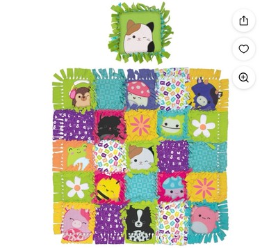 Pattern No-Sew Blanket & Pillow Tween DIY Craft Kit Multicolor Gift New Girl Kid
