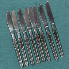 La Senda HANFORD FORGE Mid Century Modern Flatware Dinner Butter Knives 8 Piece