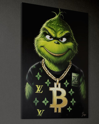 Der Grinch Leinwand Bild Weihnachten Cartoon Pop Art The Grinch Krypto Christmas