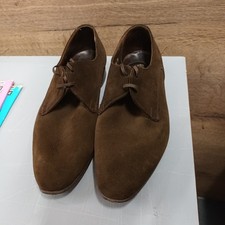 WALK-OVER HERREN BRAUN VELOURSLEDER SCHN&Uuml;RER DERBY SCHUH GR&Ouml;&szlig;E UK 8