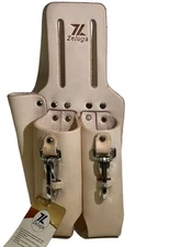 Saddle Leather 3 Pocket Linesmen and Electricians Tool Holder (Natural)