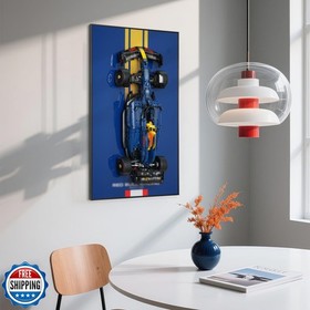 popbricks Display Wall Mount Frame for Lego Technic Red Bull Race