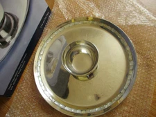 Towle Silversmiths Alternative Chip And Dip Plate 15" W/Mother of Pearl Accents