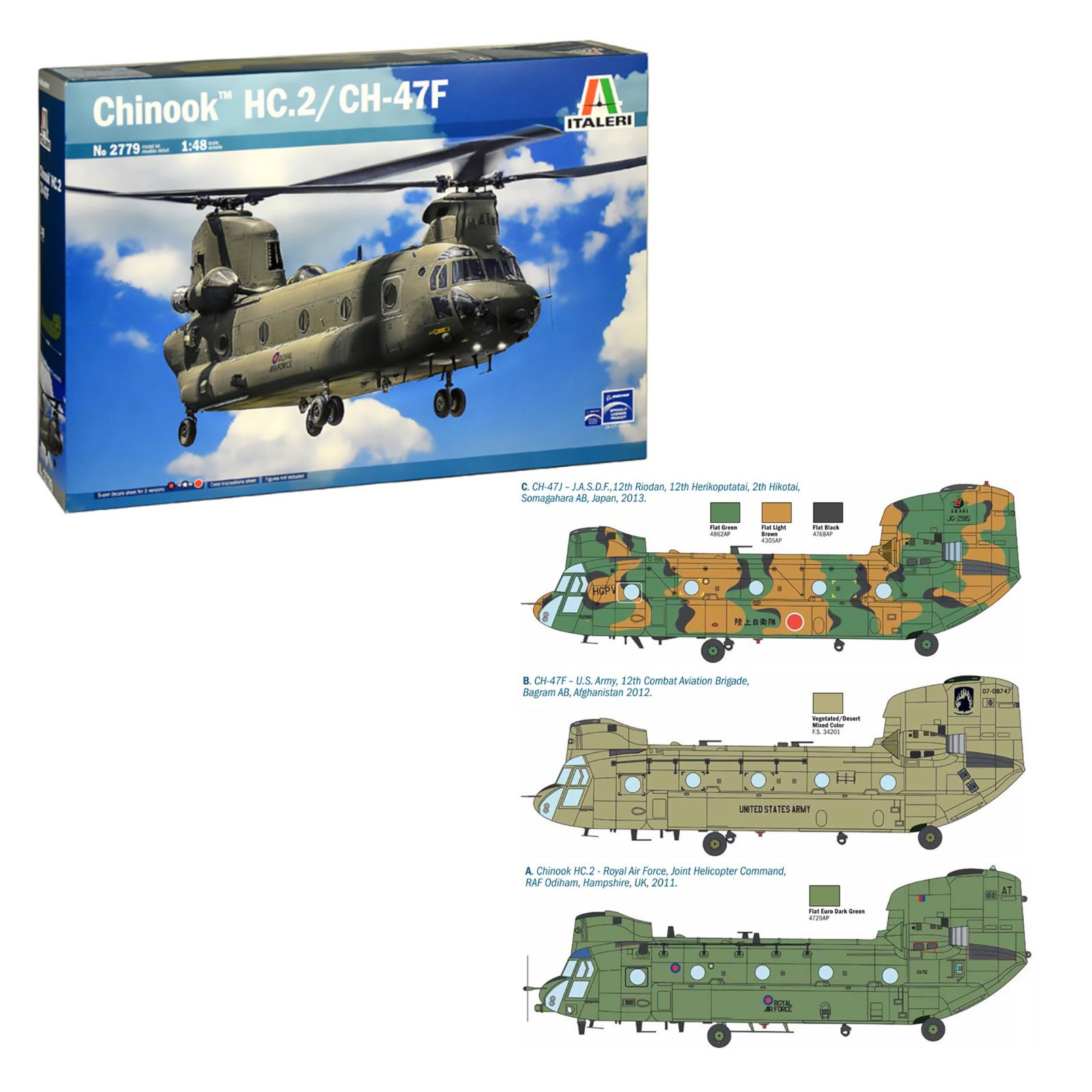 Italeri Raf Ch-47D Chinook 1/48 Aircraft Kit - 2779 - Image 10