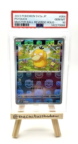 PSA 10 - Pokemon 151 Psyduck 054/165 Master Ball Reverse Holo Japanese NEW CERT