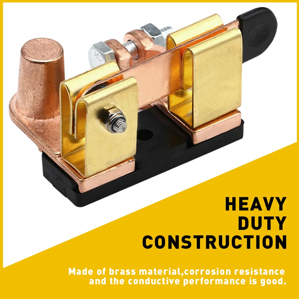 Interruptor aislador de batería desconexión corte apagado matar latón auto accesorios para automóvil Foto 3 de 4