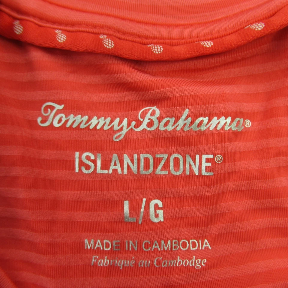 Camisa feminina Tommy Bahama grande sem mangas gola V casual leve vermelha - Imagem 4 de 4