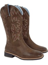 Botas vaqueras SheSole de pantorrilla ancha para mujer 8,5 - Botas vaqueras punta cuadrada