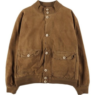 Vintage GALLOTTI UNICUIR suede leather blouson/balster jacket size L men's s...
