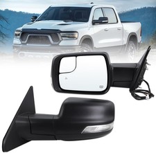 For Dodge Ram 1500 2019-2026 Left Driver Side Mirror Heated Signal Blind Spot