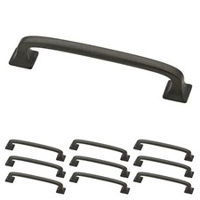 10-Pack   Soft Iron Cabinet Handles, 4 Inch Hole Center, Pulls for Drawers,...