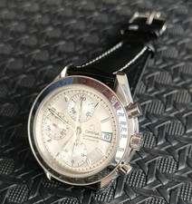 Omega Speedmaster Date Chronograph White Dail Watch 3513.30.00 Good Condition