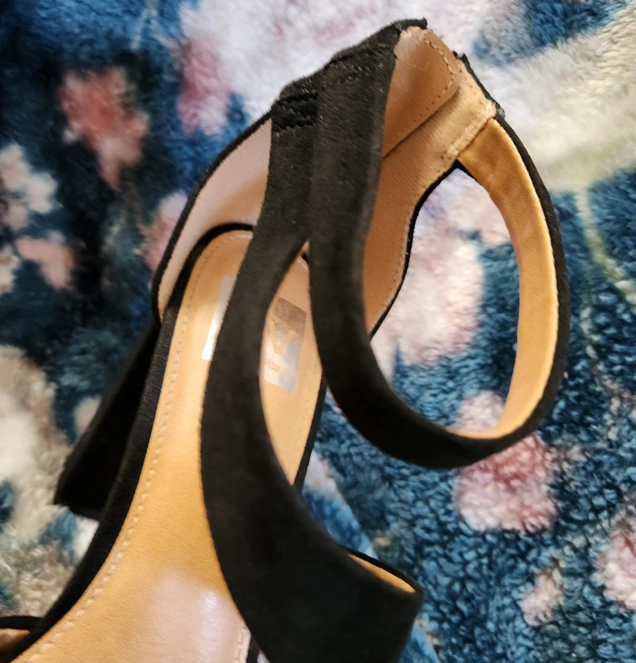 DV Dolce Vita Mujer Ingrid Negro Imitación Gamuza Tirantes Bloque Tacón Talla 12M Foto 4 de 4