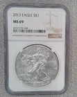 2013 BU American Silver Eagle NGC MS69 (189)