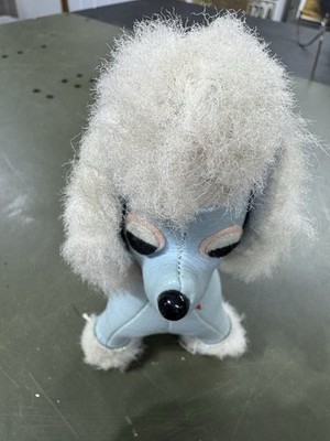 Vintage Blue Leather Poodle Dog Made in Japan 50s 60s | eBay