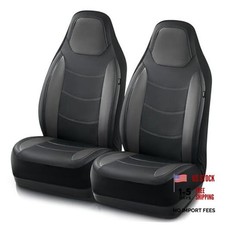 Car Seat Cover, Leather Car Seat Covers, Automotive High Back Front Seat Black