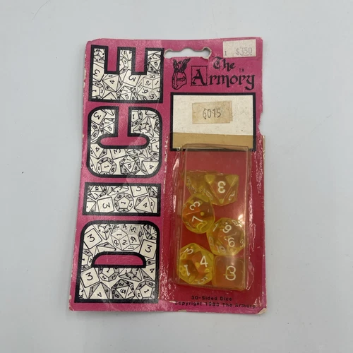 Vintage Armory 6 dice Set 1983 #6015 D & D New Sealed Rare