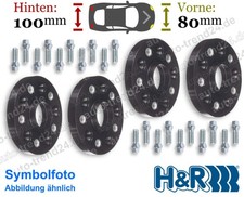 HR Spurverbreiterung schwarz 80mm, 100mm/Achse für Porsche 911 Cabriolet 992 19-