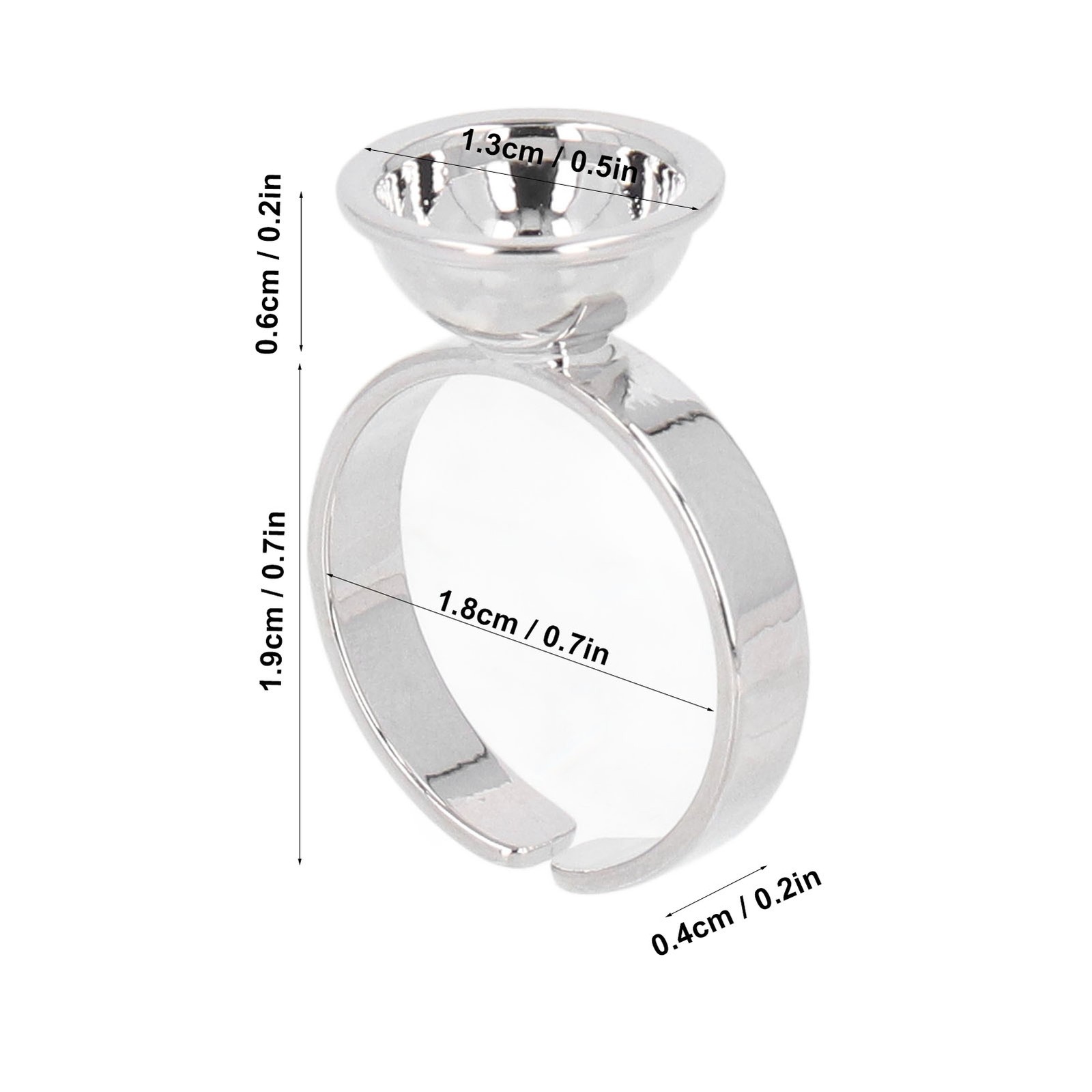 5pcs Microblading Ink Ring Cup Stainless Steel Tattoo Pigment Eyelash Extens HPT