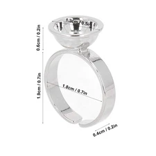 5pcs Microblading Ink Ring Cup Stainless Steel Tattoo Pigment Eyelash Extens HPT