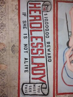 Vintage sideshow/carnival banners