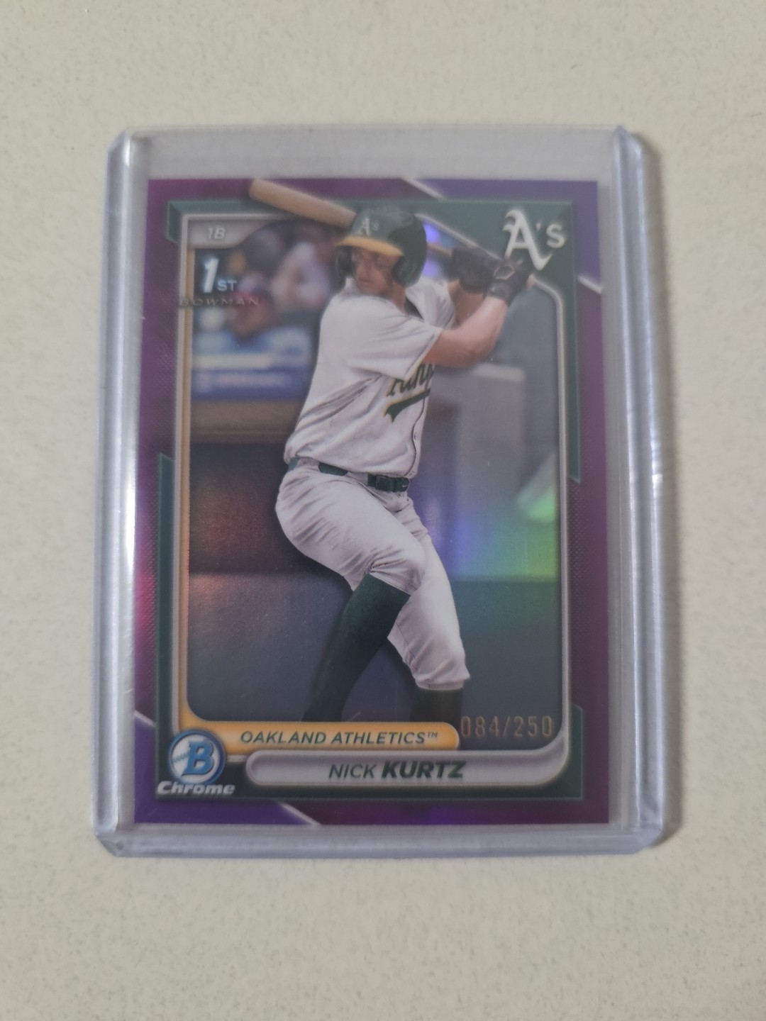 2024 Bowman Draft Chrome Nick Kurtz #BDC-56 Purple Refractor /250 (RC)