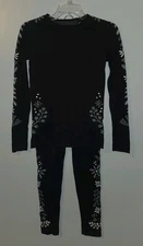 Womens Krimson Klover 2 Piece Ava Base Layer Set S Small Black Seamless