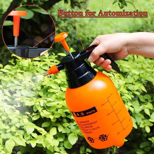 2L Handheld Garden Pump Sprayer, 2 Pack Plant Mister Water Spray Bottle with ... - Picture 2 of 7