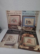 Lot 4 Leisure Arts Leaflets Paula Vaughan Counted Cross Stitch Patterns Graphs