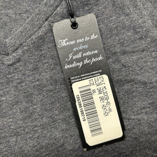 Greyson Shirt Mens XXL Gray Spirit V Neck Tee Short Sleeve Casual New - Picture 3 of 10
