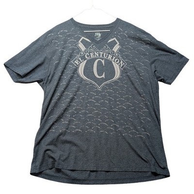 My Father Y2K El Centurion AOP V-Neck Tee Men's M-2XL Dark Navy Grunge