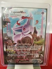 Pokemon Espeon VMAX Alt Art Secret Raro 270/264 Fusion Strike 2 Errore di Taglio 1 Carta