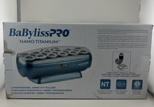 BaByliss Pro Nano Titanium 12 JUMBO HOT ROLLERS with 12 Butterfly 12 Metal Clips