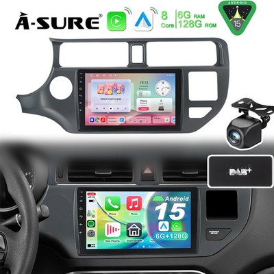 6+128GB Android 15 Autoradio Navi CarPlay für Kia Rio III UB 2012-2014 DAB+Kam