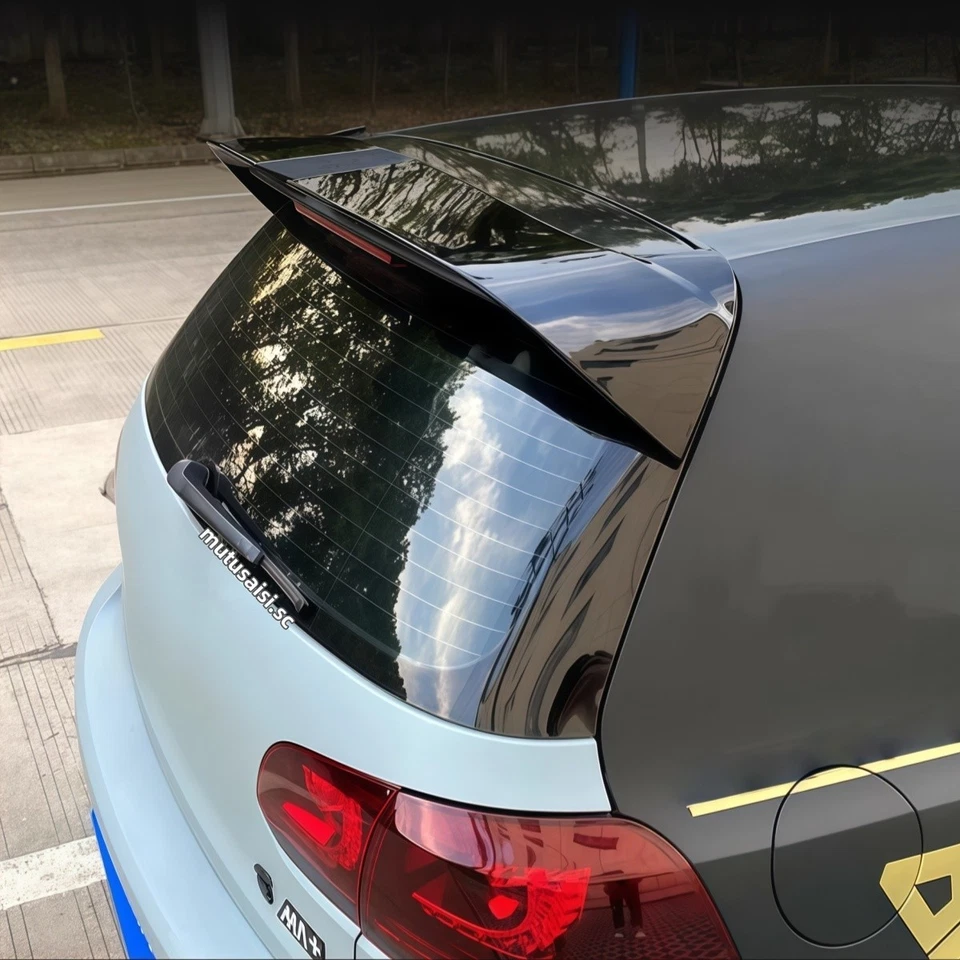 For Volkswagen Golf GTI R 2010-13 MK6 Rear Window Roof Spoiler Wing (Gloss BLK) Foto 3 de 4