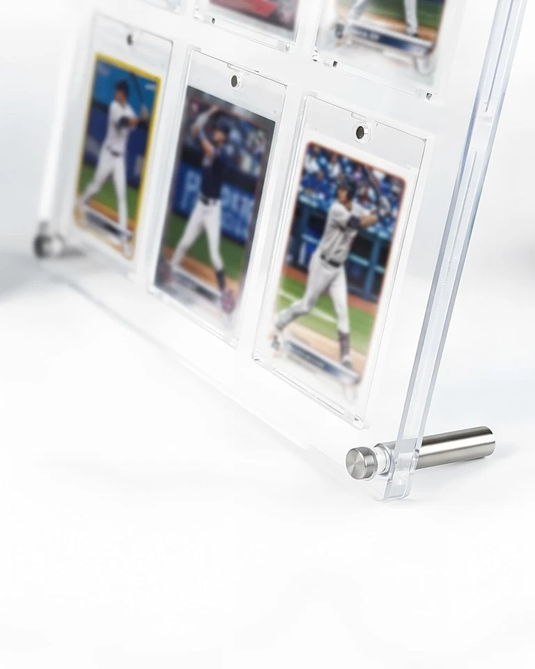 Trading Card Display Case 9 TCG Acrylic Sport Frame + One Touch Magnetic Holders - Image 2 of 4