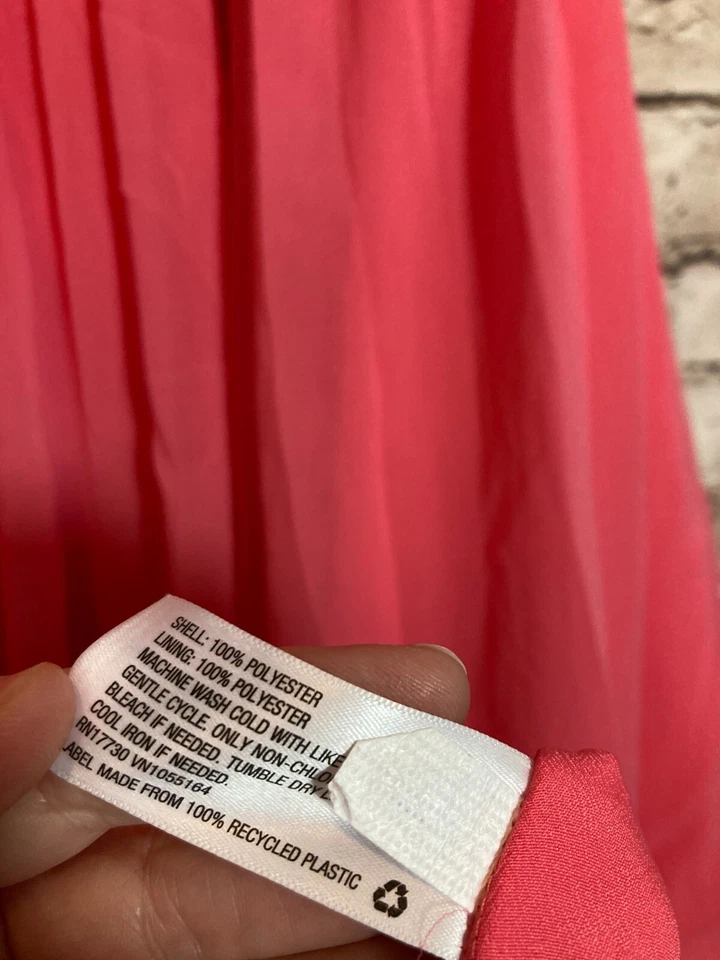 Vestido de baile Tevolio para mujer 10 sin tirantes largo completo rosa intenso plisado Foto 3 de 4