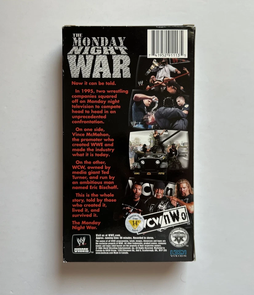 The Monday Night War Raw vs. WCW Nitro - видеокассеты - лента WWE WWF World Wrestling - Изображение 3 из 4